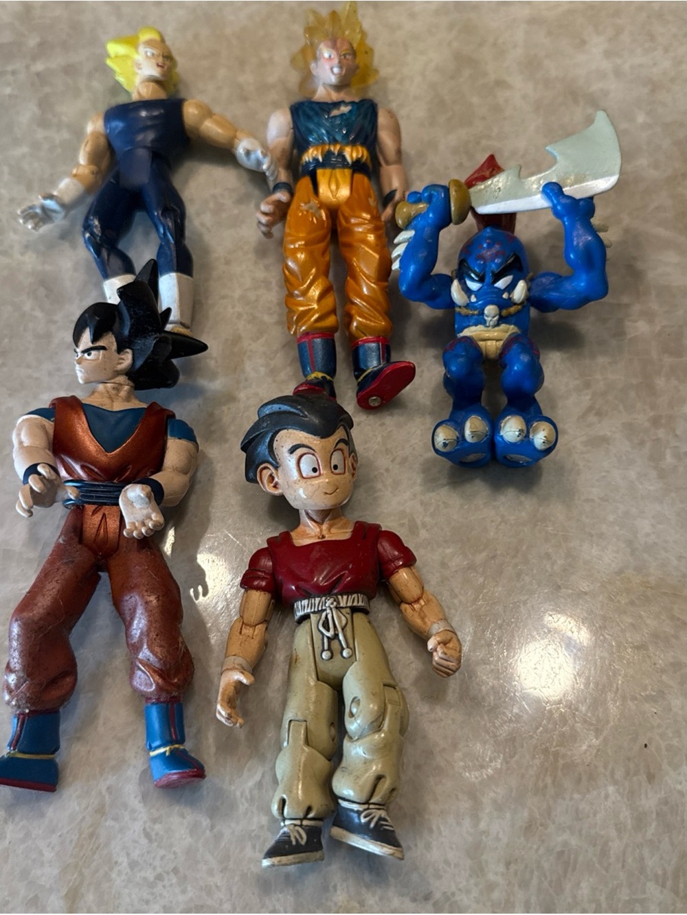 Dragon Ball Z Action Figure Set of 4 / tech deck, dude rage